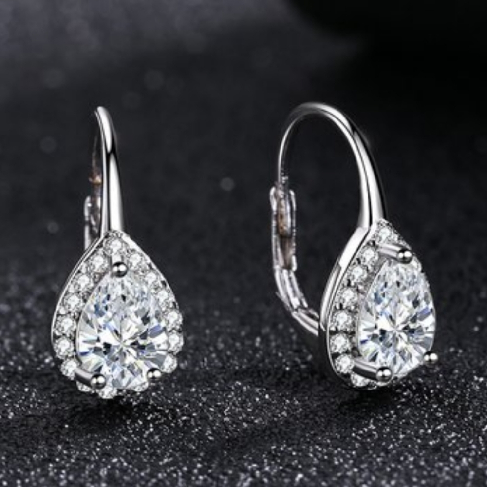 🆕Teardrop Earrings with Swarovski Crystals